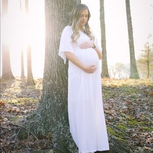 White maternity dress